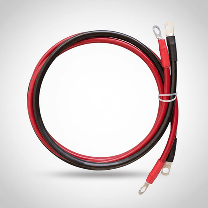 5FT Battery Inverter Cables 4AWG, 25mm² Power Cables with 3/8" Ring Lugs