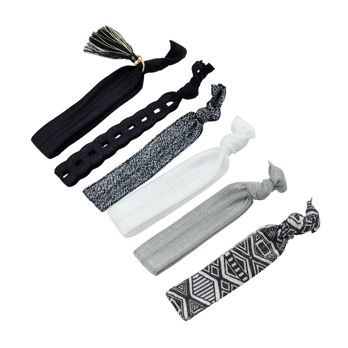 6pcs Colorful Ribbon Elastic Headbands Hairwear Headwear Styling Tools Accessory