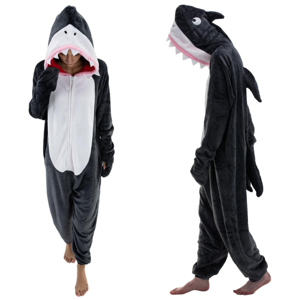 Snug Fit Unisex Adult Onesie Pajamas, Flannel Cosplay Animal One Piece Halloween Costume Sleepwear Homewear