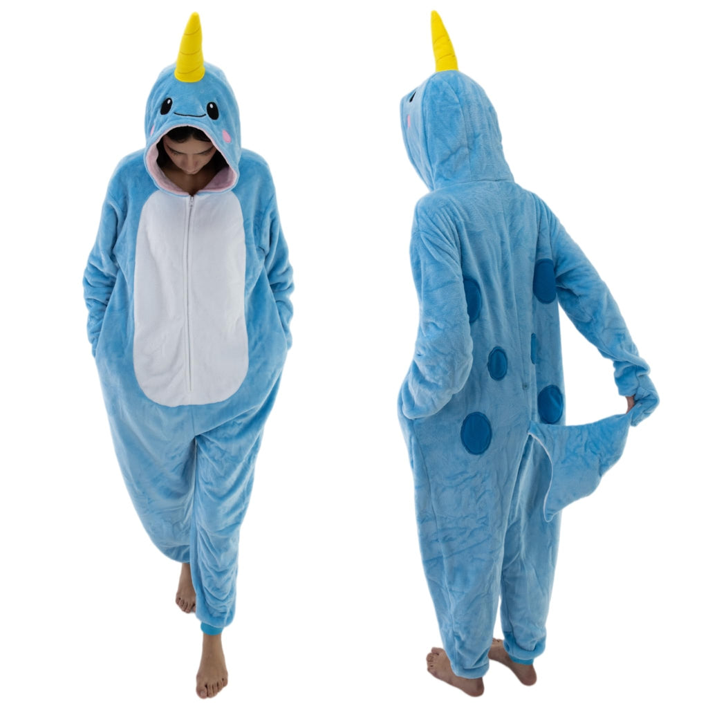 Snug Fit Unisex Adult Onesie Pajamas, Flannel Cosplay Animal One Piece Halloween Costume Sleepwear Homewear