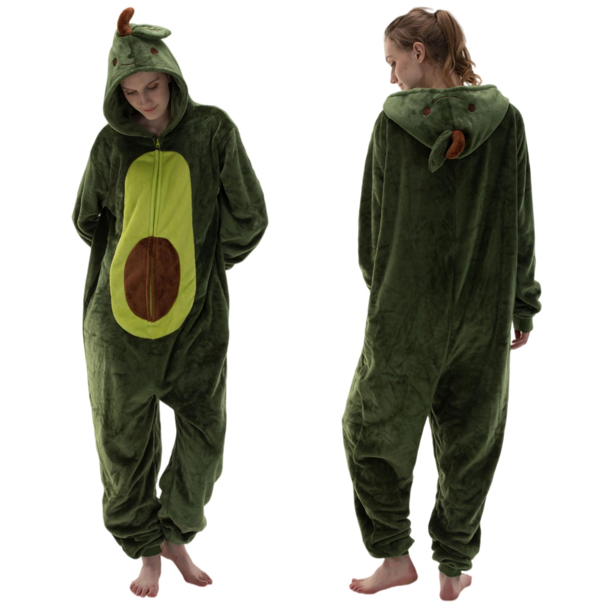 Snug Fit Unisex Adult Onesie Pajamas, Flannel Cosplay Animal One Piece Halloween Costume Sleepwear Homewear