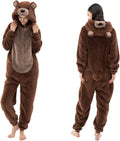 Snug Fit Unisex Adult Onesie Pajamas, Flannel Cosplay Animal One Piece Halloween Costume Sleepwear Homewear