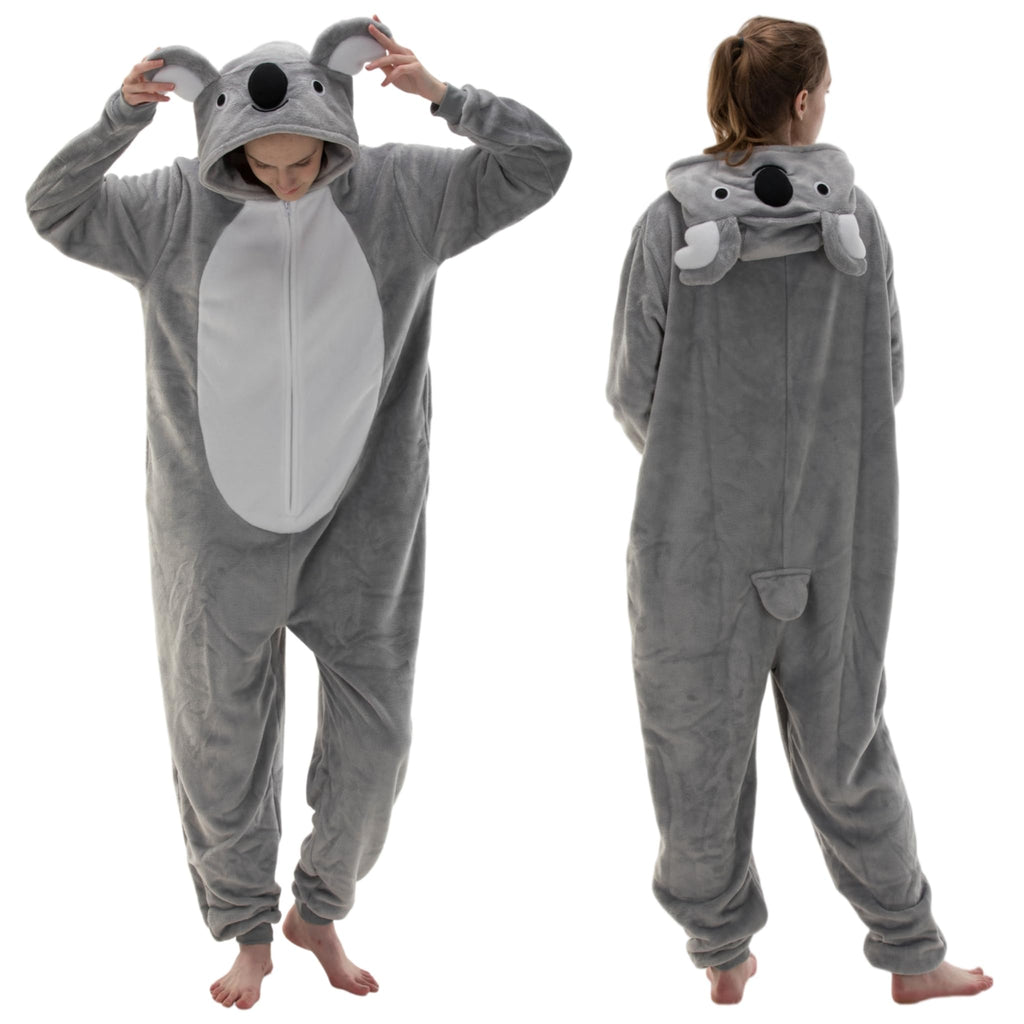 Snug Fit Unisex Adult Onesie Pajamas, Flannel Cosplay Animal One Piece Halloween Costume Sleepwear Homewear