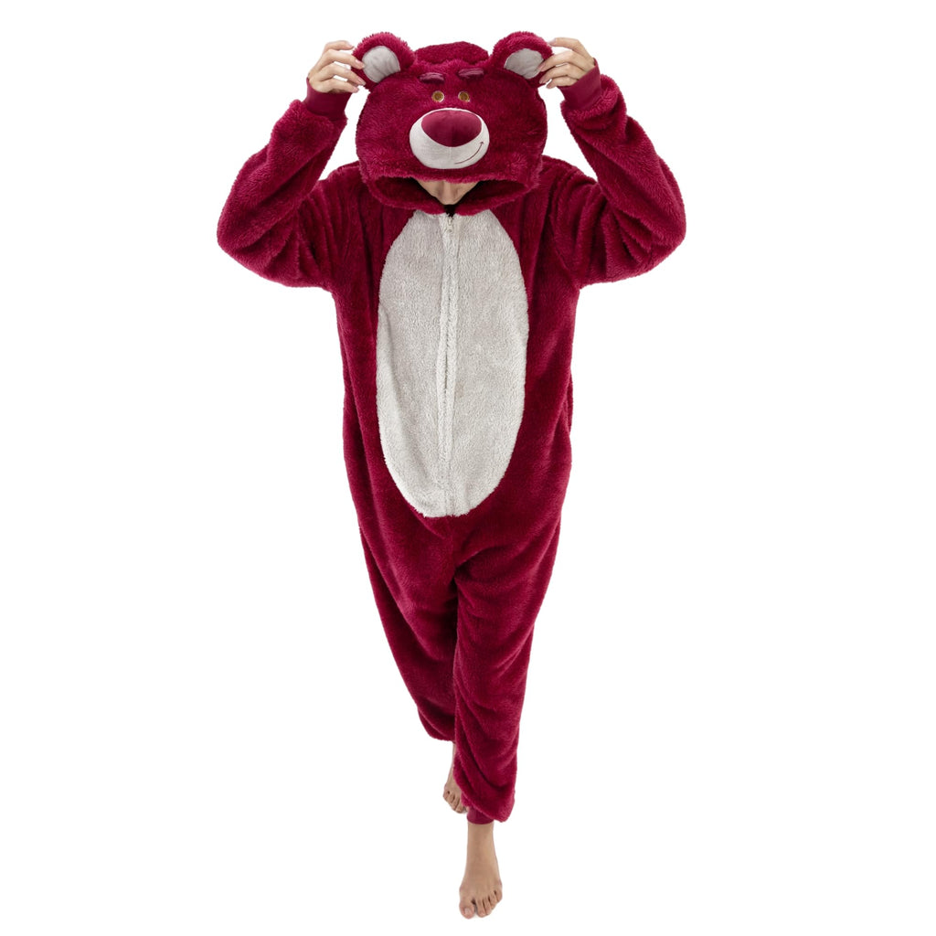 COSUSKET Snug Fit Unisex Adult Onesie Pajamas, Flannel Cosplay Animal One Piece Halloween Costume Sleepwear Homewear