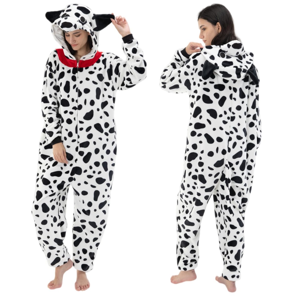 Snug Fit Unisex Adult Onesie Pajamas, Flannel Cosplay Animal One Piece Halloween Costume Sleepwear Homewear